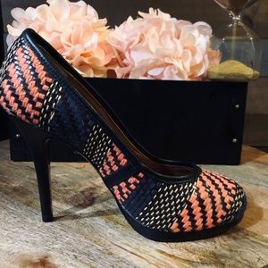 Werner Multi-Colored Basket Weave Brazil Heel  Sz6